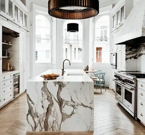 White Marble Countertops for Kitchen Full Design