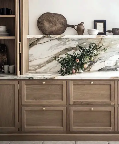 White modern Marble Countertop for Kitchens
