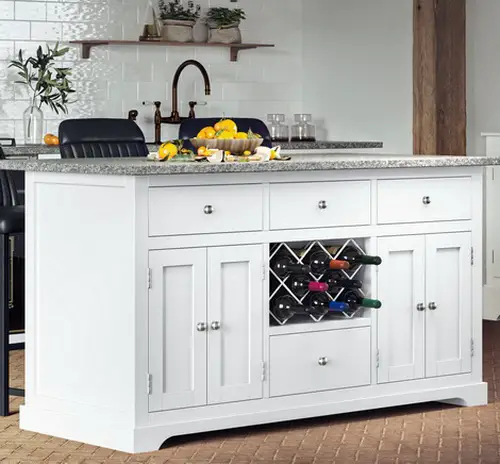 Country style white Marble Countertop with Kitchen Island