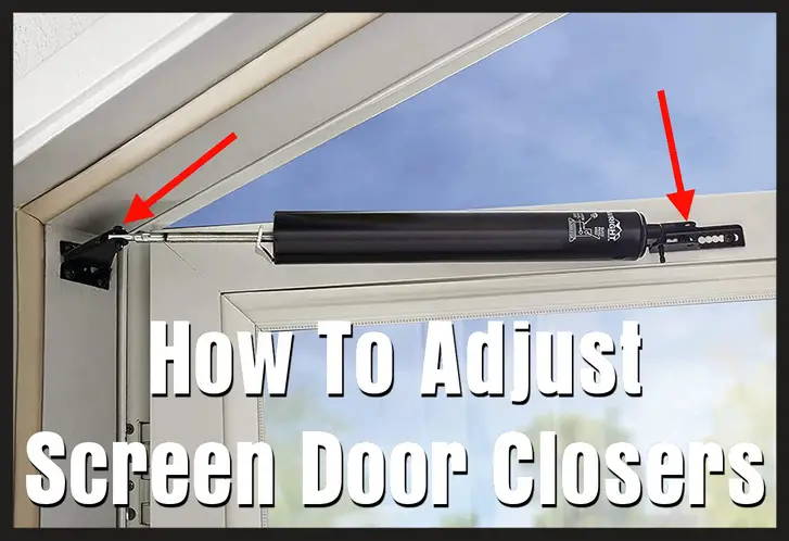 Screen door closer adjust