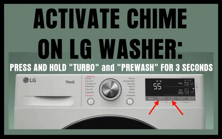 activate chime on LG washer