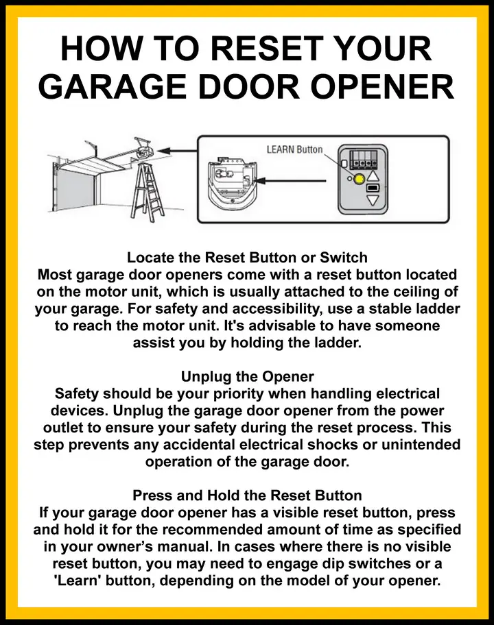 3 Easy Methods For Resetting Your Garage Door Opener