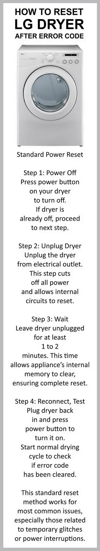 How to Reset an LG Dryer: Troubleshooting Error Codes