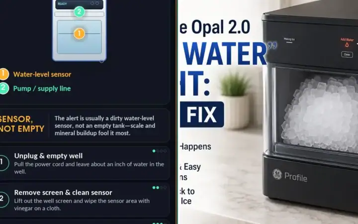 GE Profile Opal 2.0 "Add Water" Light: Easy Fix 12 GE Profile Opal 2.0 "Add Water" Light: Easy Fix — photo collage