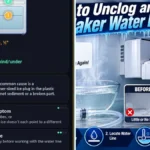 How to Unclog an Ice Maker Water Line — photo collage