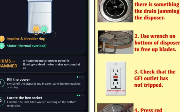 How To Fix A Garbage Disposal Humming? — photo collage