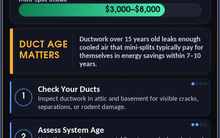 Ductless Mini-Split vs Central AC: Cost and Efficiency Compared — price breakdown infographic