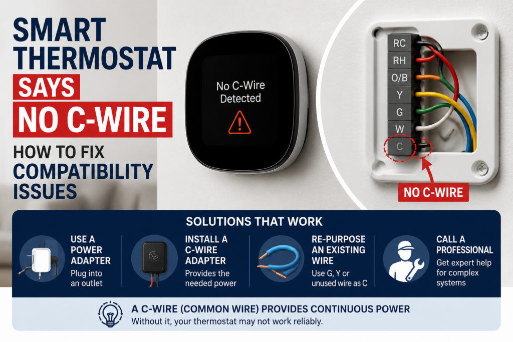smart thermostat c wire issue