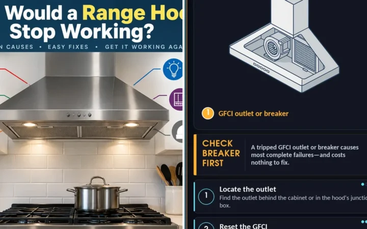 Why Would a Range Hood Stop Working? — photo collage