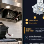 Range Hood Blower Motor Replacement — photo collage