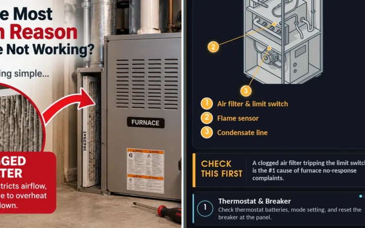 What Is the Most Common Reason for a Furnace Not Working? 1 What Is the Most Common Reason for a Furnace Not Working? — photo collage