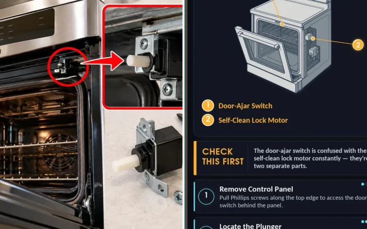 KitchenAid Oven Door Switch Replacement Guide 2 KitchenAid Oven door switch Replacement Guide — photo collage