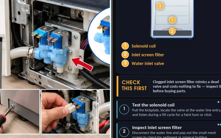 How To Replace The Water Inlet Valve On a LG Dishwasher 2 How to Replace the water inlet valve on a LG Dishwasher — photo collage