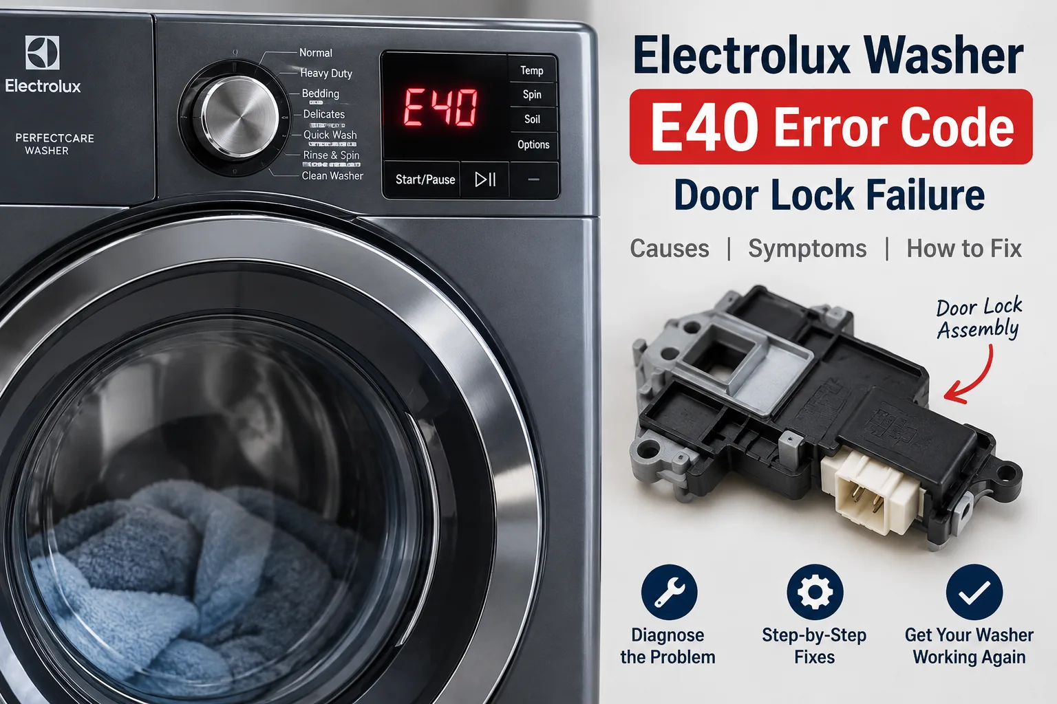 Electrolux Washer E40 Error Code: Door Lock Failure