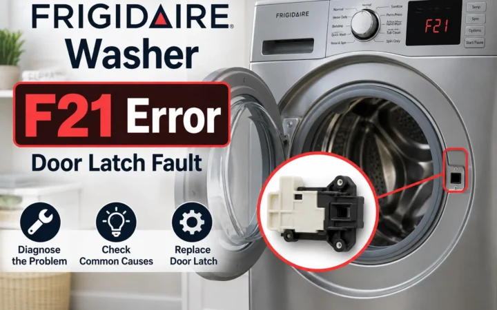 Frigidaire Washer F21 Error: Door Latch Fault 8 Frigidaire Washer F21 Error: Door Latch Fault