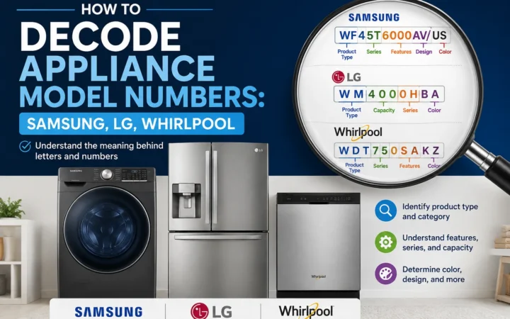 How To Decode Appliance Model Numbers: Samsung, LG, Whirlpool 16 How to Decode Appliance Model Numbers: Samsung, LG, Whirlpool