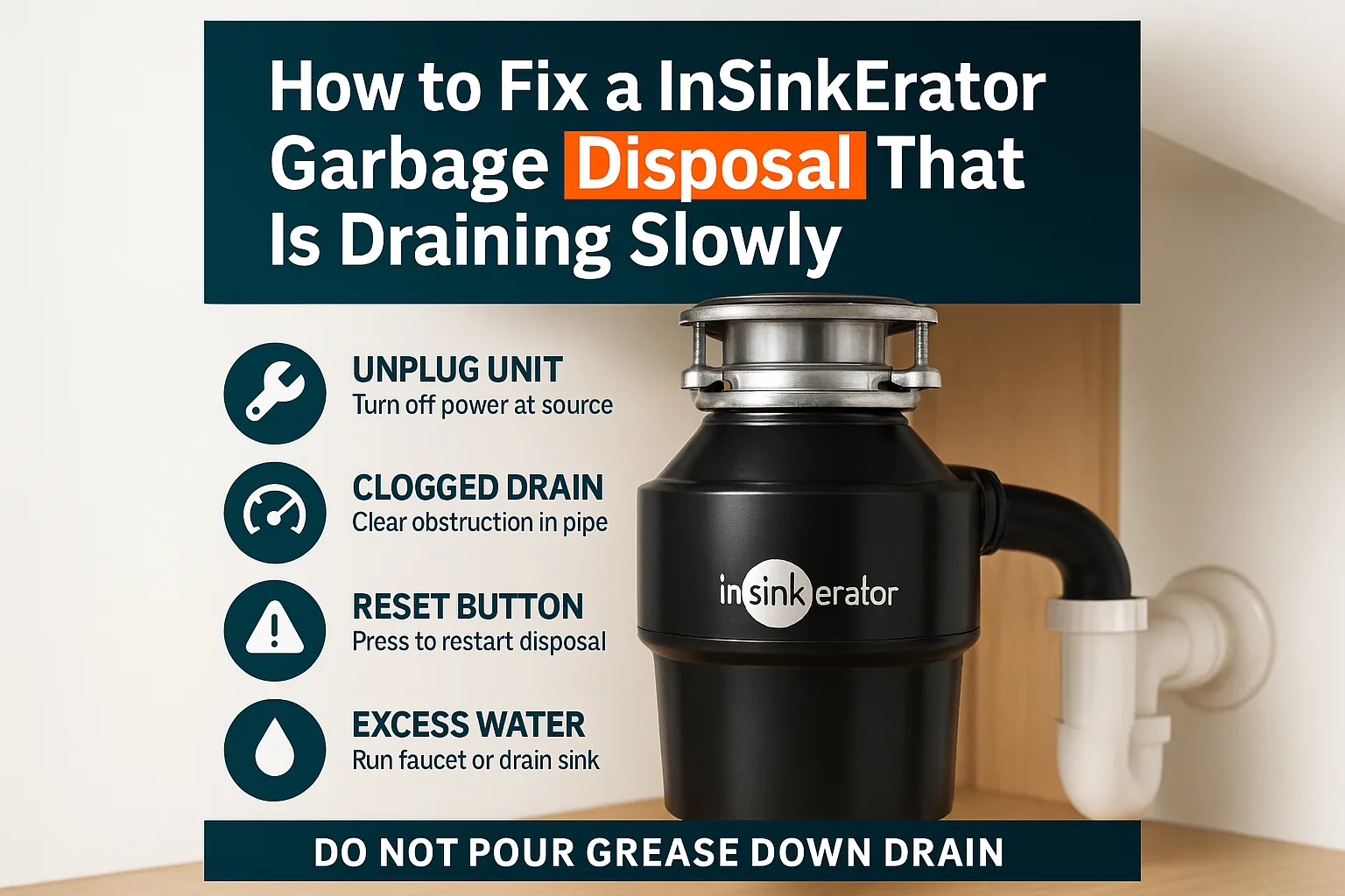How to Fix a InSinkErator Garbage Disposal That Is Draining Slowly