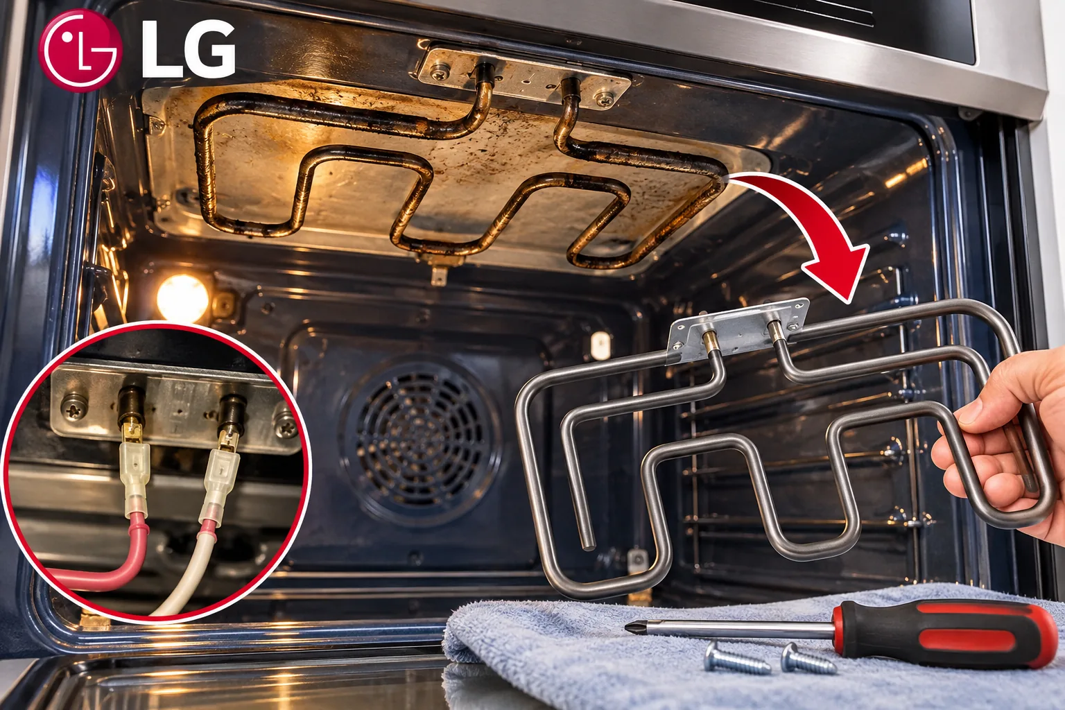 LG Oven broil element Replacement Guide