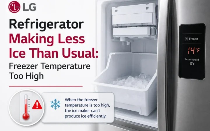 LG Refrigerator Making Less Ice Than Usual: Freezer Temperature Too High