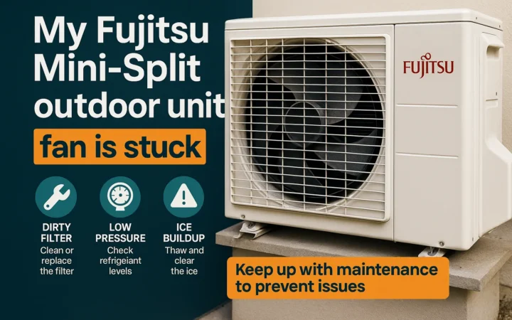 My Fujitsu Mini-Split outdoor unit fan is stuck
