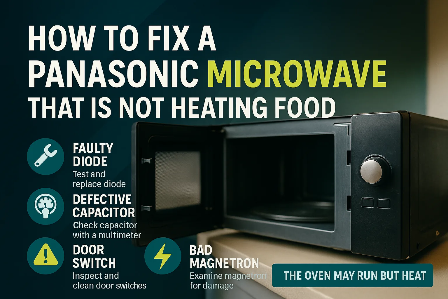 How to Fix a Panasonic Microwave That Is Not Heating Food