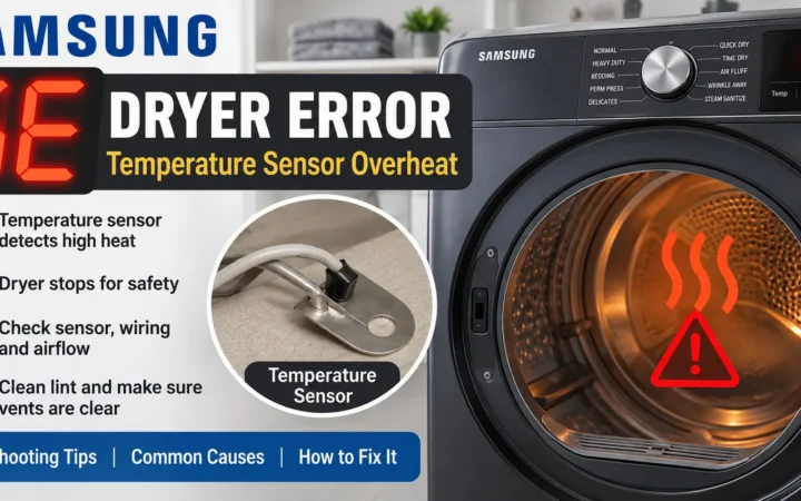 Samsung 5E Dryer Error: Temperature Sensor Overheat