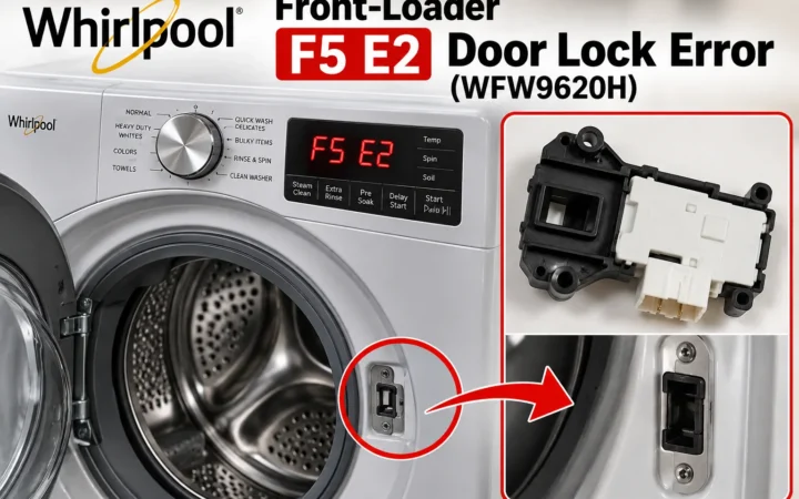 Whirlpool Front Loader F5 E2 Door Lock Error 7 Whirlpool Front-Loader F5 E2 Door Lock Error (WFW9620H)