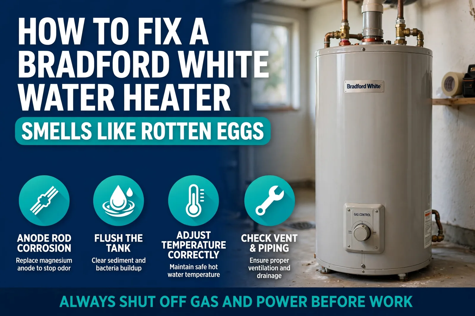 How to Fix a Bradford White Water Heater That Smells Like Rotten Eggs 1 How to Fix a Bradford White Water Heater That Smells Like Rotten Eggs