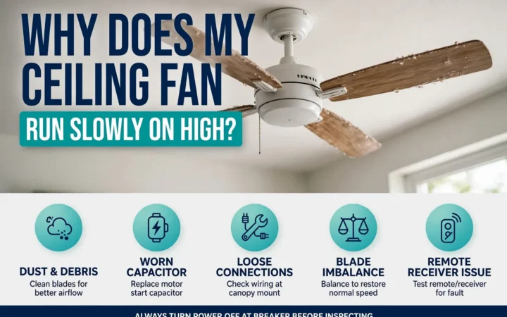 Why Does My Ceiling Fan Run Slowly on High?
