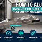 How to Adjust Dishwasher Door Spring Tension So the Door Stays Open Where You Leave It 1 How to Adjust Dishwasher Door Spring Tension So the Door Stays Open Where You Leave It