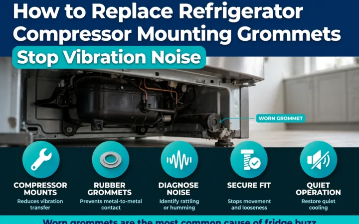 How to Replace Refrigerator Compressor Mounting Grommets and Stop Vibration Noise