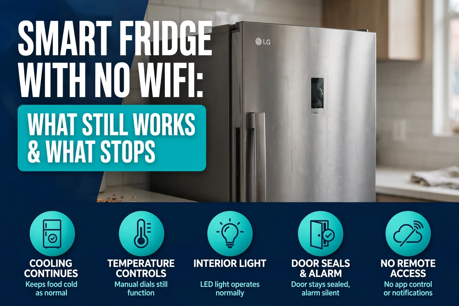 Smart Fridge With No WiFi: What Still Works and What Stops 1 Smart Fridge With No WiFi: What Still Works and What Stops