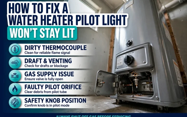 How to Fix a Water Heater Pilot Light That Won't Stay Lit 3 How to Fix a Water Heater Pilot Light That Won't Stay Lit